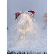 Children's Veil Super Fairy Luminous Veil Girls Photo Bow with Light Hair Clip Veil Wholesale