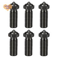6pcs Hardened Nozzles High Temperature Pointed Wear Nozzle 0.4/0.6/0.8MM for QIDI X-SMART3/X-PLUS3/X