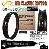 DFT Pro Black Aluminum Motorcycle Rims 3.00-17