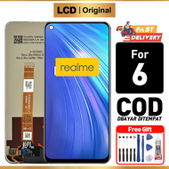 LCD Realme 6 Original lcd hp Layar Sentuh Fullset ori 100% Glass Touchscreen Digitizer COD Pengirima