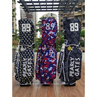 Pearlygates Golf Bag Printed Ultra-Light Nylon Cloth Bag PG Smiley Face Bracket Bag Men Women Tripod Bag Wear-Resistant