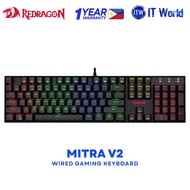 Redragon Mitra V2 Wired Gaming Keyboard 104-Key Mechanical Hot-Swap 1000Hz itw