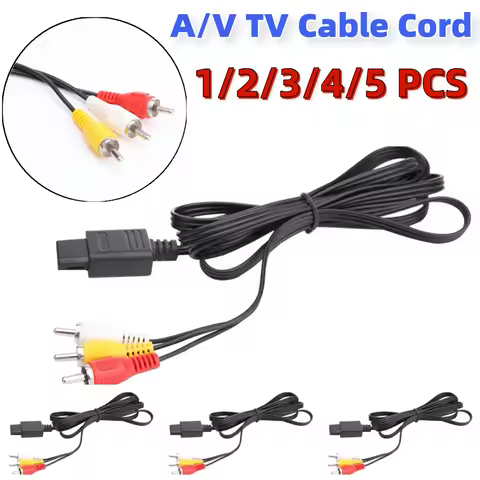 AV Audio Video A/V TV Cable Cord for 64 N64 GameCube NGC SNES SFC