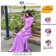 Traditional 4-Layer Purple Ao Dai Soft, Flowing Chiffon - Lyna_Store1993