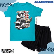 One Piece Galacticos Tunggal Jaya Bus Kids T-Shirt Set Positive Bus Merch Up to 70%