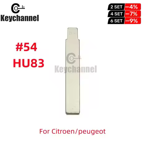 10pcs/lot 54# KD Blade Lishi HU83 Flip Car Key Blade No.54 flip Key For KEYDIY XHORSE for Peugeot 30