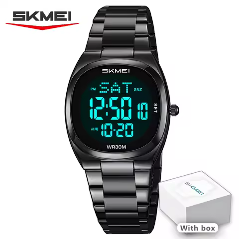 SKMEI Women's Business Watch Men's small dial Digital Watch Waterproof Alloy Watch Simple Exquisite 