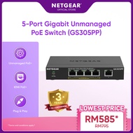 NETGEAR 5-Port/8-Port Gigabit Unmanaged PoE Switch - GS305PP