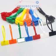 CHIHIRO1X3EE 100pcs Cable Ties Strapping Tape Tag Labels Self-locking Zip Ties Mesh Wire Marker Nylo