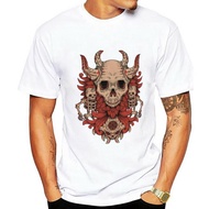 Skull T-shirt Horror Movie Graphic Tee Gift For Him Organic Cotton men t shirt