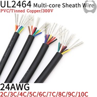 【✔In stock】 fka5 1m 24awg Ul2464 Sheathed Wire Cable Channel Audio Line 2 3 4 5 6 7 8 9 10 Cores Insulated Soft Copper Cable Signal Control Wire