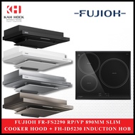 FUJIOH FR-FS2290 RP/VP 890MM SLIM COOKER HOOD + FH-ID5230 INDUCTION HOB BUNDLE DEAL