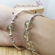 925 Silver Gold Needle Bracelet