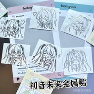 Mobile phone sticker 手机贴纸 初音未来动漫周边金属个性装饰贴纸防水高级手机耳机笔记本金属贴axian168my.my24.4.14