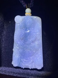 冰種紫羅蘭觀音玉墜