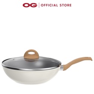 La gourmet 28cm Shogun Vanilla Ceramic Wok (LGSNVA425164)
