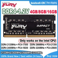 Kingston FURY Impact DDR4 2133MHz 2400MHz 2666MHz 3200MHz Laptop Memory 4GB 8GB 16GB CL20 1.2V Unbu