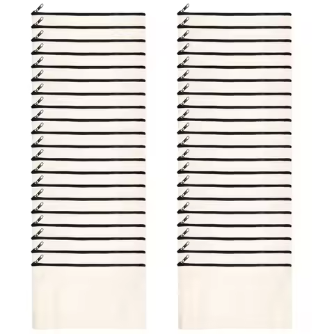 40Pcs Canvas Zipper Bag Pencil Case Cosmetic Bag Blank Bag DIY Craft Bag Cosmetic Bag Cosmetic Bag D