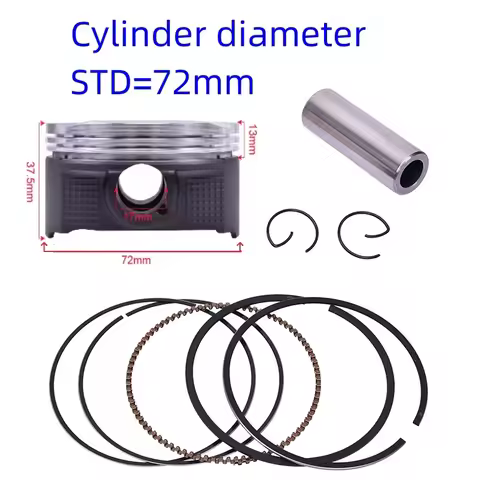 72mm 72.25mm 72.5/72.75/73mm +0.25 +0.5 +0.75mm Motor Piston Rings For KT/M DU/KE 200 RC200 2012 201