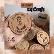 Custom Cork Plain Coaster Coffee Tea Cup Mat Pad Heat Insulation [ Eq.Craft ]