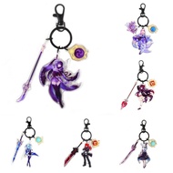 Game Genshin Impact Kaedehara Kazuha Eula Baal acrylic keychain game peripheral schoolbag Key Chain 