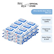 BZU BZU Ultra Gentle Fragrance Free Baby Wet Wipes (80 Pcs x 24) [Exp: Year 2028]