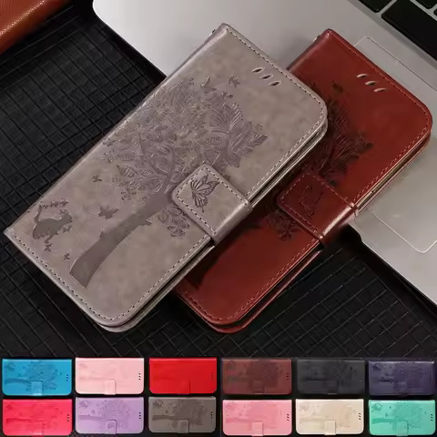 Retro Tree Case For VIVO S16 S17 S18 V27 V29 X100 Y17A Y27 Y36 Y78 5G Pro Plus Wallet Leather Cover
