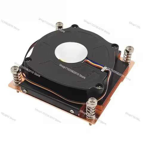 New 1U Active CPU Cooler, LGA1700, 78x78mm Hole Spacing, TDP 180W, Vapor Chamber Base