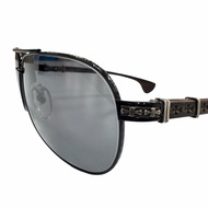 成色極佳 ▼ CHROME HEARTS THE BEAST I 925 純銀木質十字鏡腳太陽眼鏡 黑色ブラウン鏡片：黑色 日本製造 總重量37.46克 男士