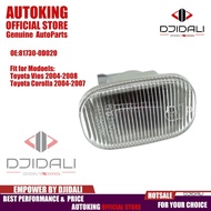 Side turn signal, turn signal, cheek turn signal, Toyota Vios Corolla white lens OEM 81730-0D020