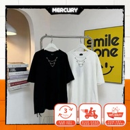 Unisex 3-Chain Ripped T-Shirt, Soft, Cool Cotton Ripped T-Shirt, 260gsm