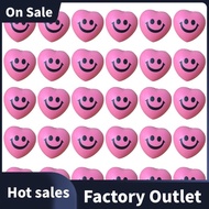 30Pcs 1.5 Inch Valentine'S Day Heart Shaped Squishy Ball Smile Face Foam Stress Relief Ball