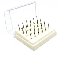 Dental Diamond Bur Bur Diamond Bulat High Speed Set / 24 Mata Bur Gigi