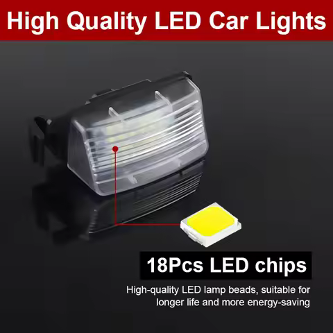 2PCS Car LED License Plate Number Light Lamp for Nissan Versa 4D 5D Pulsar GT-R Cube Sentra 350Z 370