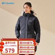 Columbia哥伦比亚秋冬羽绒服女户外奥米热能中长款保暖登山外套WR0912 010 L