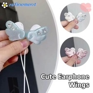 REFINEMENT  Earphone Decoration, Y2K Star Gem Accent Headphone Accessory, Angel Wing Clip-On Design 