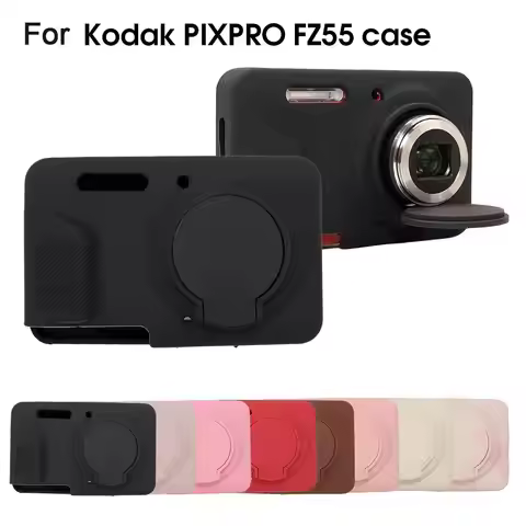 Silicone Skin Camera Case Body Protector With Lens Cover For Kodak FZ55 Digital Camera Anti-Fall Scr