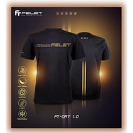 Felet Fleet Badminton Jersey Dry 1.0 Shirt Tee Black Gold Series Jersi Baju (Special Edition) Maxx Yonex