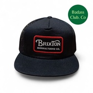 BRIXTON SNAPBACK TRUCKER CAP BLACK | BRIXTON LOGO PATCH HAT