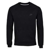 Nike As Tech Fleece Crew長袖 刷毛 大學T 男款 黑色