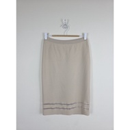 Cream Fabric Skirt urban revivo X035