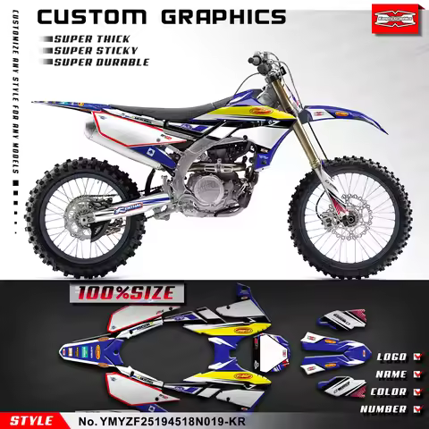 KUNGFU GRAPHICS Racing Graphic Decal Kit Wrap Design for Yamaha YZ250F 19-23 YZ450F 2018 19 20 21 22