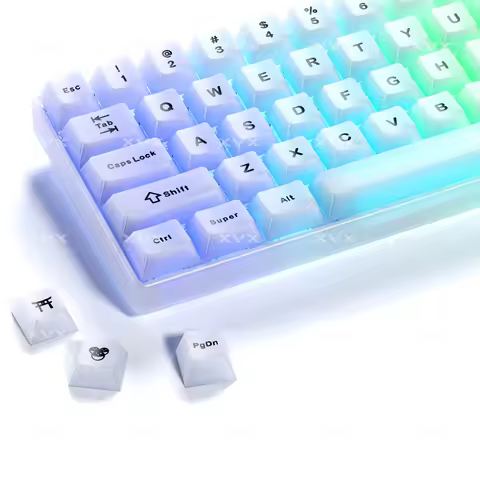 XVX Frost Translucent Keycaps Cherry Profile Keycap Full Set Double-shot PC Plastic Keycaps for Mech