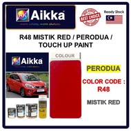 AIKKA AUTOMOTIVE PAINT / PERODUA MYVI R40,R48* / SOLID RED / TOUCH UP PAINT / DIY CAT SPRAY TIN / CA