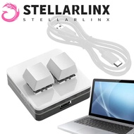 STELLARLINX Custom Mini 2 Key Keypad, Mini Red Switch Copy Paste Keypad, Accessories Acrylic Illumin
