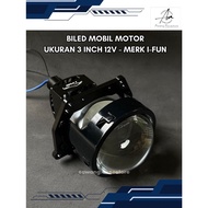 I - FUN 12VOLT 3 INCH BILED LIGHTS 12V 3 INCH CAR AND MOTORCYCLE BILED