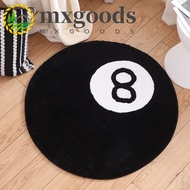 MXGOODS 8 Ball Carpet, Plush Round 8 Ball Rug, Creative Anti-slip Soft Black 8 Ball Mat Hoom Decor