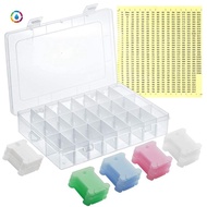 152Pcs Cross Stitch Accessories Including Embroidery Thread Bobbins Cross Stitch Organizer Box and Floss Number Sticker