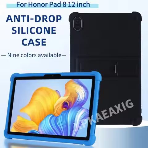 For Honor Pad 8 12inch Tablet Case Coat Shockproof Cover HEY-W09 Honor Pad 8 2022 Soft Silicon Stand