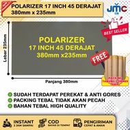 POLARIZER LCD 17 INCH 45 DERAJAT 380 *235 MM PLASTIK POLARISER 17 INC